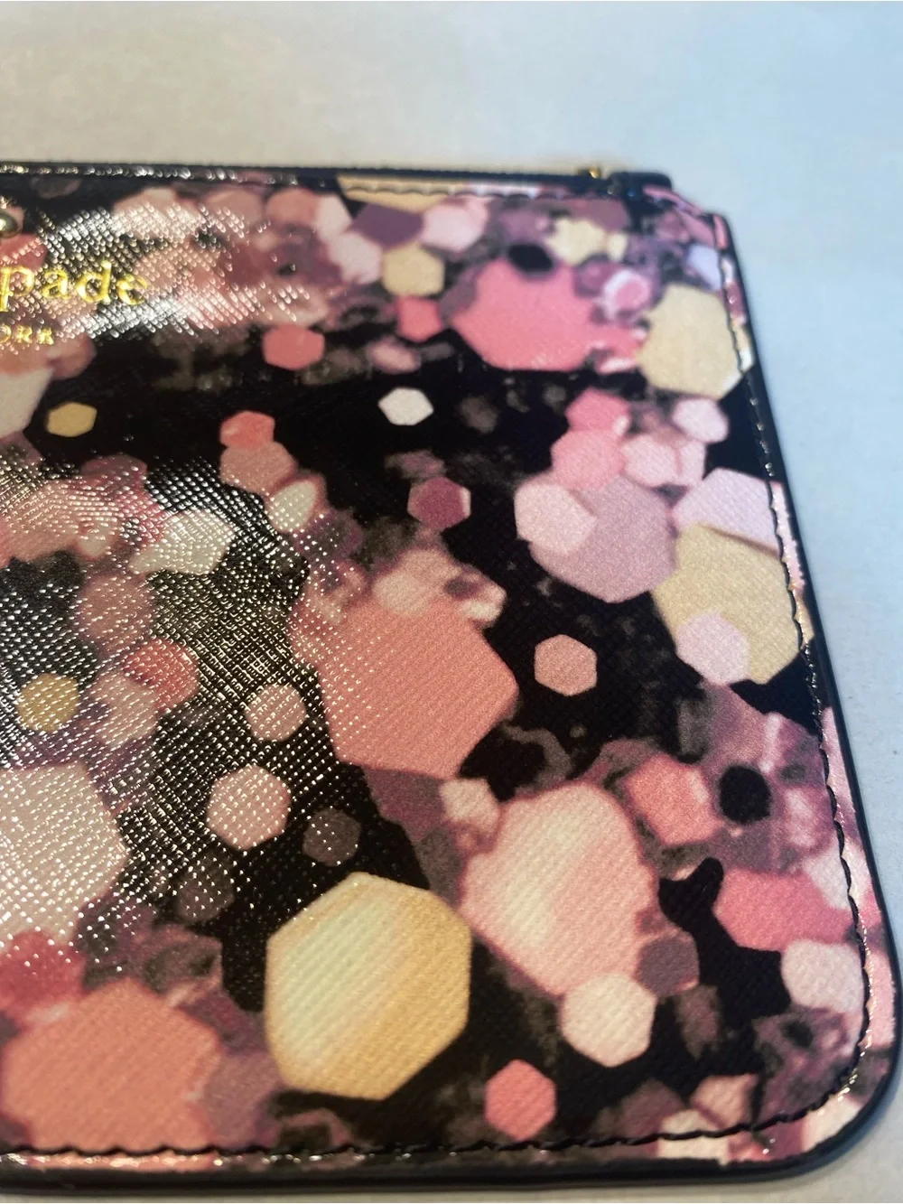 Kate Spade Grant Lane Slim Bee Wristlet Wallet Pink Confetti